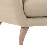 Ecksofa Valby Baumwollstoff Beige - Longchair davorstehend rechts