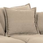 Ecksofa Valby Baumwollstoff Beige - Longchair davorstehend rechts