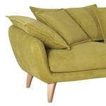 Divano ad angolo Valby Tessuto di cotone Verde lime - Longchair preimpostata a destra