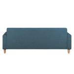 Ecksofa Viona I Webstoff Stoff Meda: Jeansblau - Longchair davorstehend links