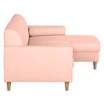 Ecksofa Viona II Webstoff Pastellapricot - Longchair davorstehend rechts