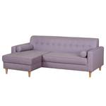 Ecksofa Viona III Webstoff Stoff Kasa: Flieder - Longchair davorstehend links