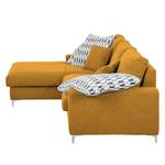 Ecksofa Vitinia Webstoff Gelb - Longchair davorstehend links