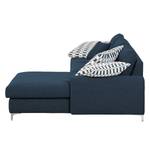 Ecksofa Vitinia Webstoff Longchair/Ottomane davorstehend rechts - Blau