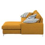 Ecksofa Vitinia Webstoff Gelb - Longchair davorstehend rechts