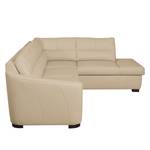 Ecksofa Willowie Echtleder Warmes Beige - Ottomane davorstehend rechts - Keine Funktion