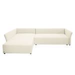 Ecksofa Wings Casual (mit Schlaffunktion) - Webstoff - Beige - Longchair davorstehend links - 6 Kissen