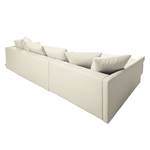 Hoekbank Wings Casual structuurstof - Beige - Longchair vooraanzicht links - 6 kussens