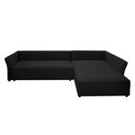 Ecksofa Wings Casual (mit Schlaffunktion) - Webstoff - Anthrazit - Longchair davorstehend rechts - 6 Kissen