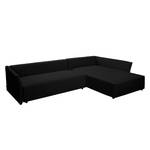 Ecksofa Wings Casual (mit Schlaffunktion) - Webstoff - Anthrazit - Longchair davorstehend rechts - 7 Kissen