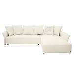 Ecksofa Wings Casual (mit Schlaffunktion) - Webstoff - Beige - Longchair davorstehend rechts - 6 Kissen