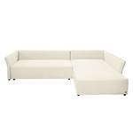 Ecksofa Wings Casual (mit Schlaffunktion) - Webstoff - Beige - Longchair davorstehend rechts - 6 Kissen