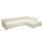 Hoekbank Wings Casual structuurstof - Beige - Longchair vooraanzicht rechts - 6 kussens