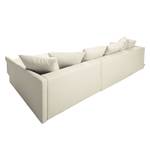 Hoekbank Wings Casual structuurstof - Beige - Longchair vooraanzicht rechts - 7 kussens