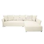 Ecksofa Wings Casual (mit Schlaffunktion) - Webstoff - Beige - Longchair davorstehend rechts - 7 Kissen