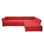 Ecksofa Wings Casual (mit Schlaffunktion) - Webstoff - Rot - Longchair davorstehend rechts - 6 Kissen