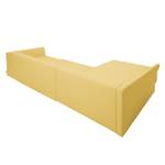 Ecksofa Wings Casual (mit Schlaffunktion) - Webstoff - Maisgelb - Longchair davorstehend links - 7 Kissen