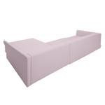 Ecksofa Wings Casual (mit Schlaffunktion) - Webstoff - Lavendel - Longchair davorstehend rechts - 6 Kissen