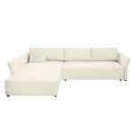 Ecksofa Wings Style (mit Schlaffunktion) - Webstoff - Beige - Longchair davorstehend links - 1 Kissen