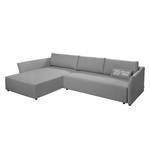 Ecksofa Wings Style (mit Schlaffunktion) - Webstoff - Grau - Longchair davorstehend links - 1 Kissen