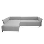 Ecksofa Wings Style (mit Schlaffunktion) - Webstoff - Grau - Longchair davorstehend links - Ohne Kissen