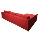 Ecksofa Wings Style (mit Schlaffunktion) - Webstoff - Rot - Longchair davorstehend links - 1 Kissen