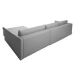 Ecksofa Wings Style (mit Schlaffunktion) - Webstoff - Grau - Longchair davorstehend rechts - Ohne Kissen