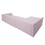 Ecksofa Wings Style (mit Schlaffunktion) - Webstoff - Lavendel - Longchair davorstehend links - 1 Kissen