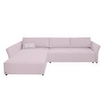 Ecksofa Wings Style (mit Schlaffunktion) - Webstoff - Lavendel - Longchair davorstehend links - 1 Kissen