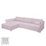 Ecksofa Wings Style (mit Schlaffunktion) - Webstoff - Lavendel - Longchair davorstehend links - 1 Kissen