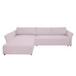 Ecksofa Wings Style (mit Schlaffunktion) - Webstoff - Lavendel - Longchair davorstehend links - Ohne Kissen