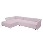 Ecksofa Wings Style (mit Schlaffunktion) - Webstoff - Lavendel - Longchair davorstehend links - Ohne Kissen