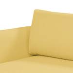 Canapé d'angle Wings Style (convertible) Tissu structuré - Jaune maïs - Méridienne courte à gauche (vue de face) - 1 coussin