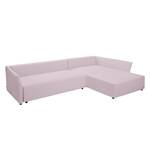 Ecksofa Wings Style (mit Schlaffunktion) - Webstoff - Lavendel - Longchair davorstehend rechts - 1 Kissen