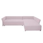 Ecksofa Wings Style (mit Schlaffunktion) - Webstoff - Lavendel - Longchair davorstehend rechts - Ohne Kissen