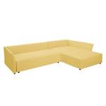 Ecksofa Wings Style (mit Schlaffunktion) - Webstoff - Maisgelb - Longchair davorstehend rechts - 1 Kissen