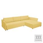 Ecksofa Wings Style (mit Schlaffunktion) - Webstoff - Maisgelb - Longchair davorstehend rechts - Ohne Kissen