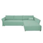 Ecksofa Wings Style (mit Schlaffunktion) - Webstoff - Mint - Longchair davorstehend rechts - 1 Kissen