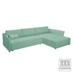 Ecksofa Wings Style (mit Schlaffunktion) - Webstoff - Mint - Longchair davorstehend rechts - 1 Kissen