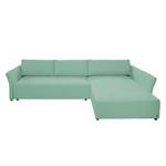 Ecksofa Wings Style (mit Schlaffunktion) - Webstoff - Mint - Longchair davorstehend rechts - Ohne Kissen