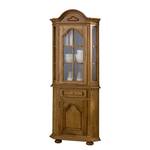 Vitrine d'angle Sylt Marron - En partie en bois massif - 78 x 209 x 54 cm