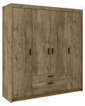 FURNIX Armoire Eliza 4D Imitation chêne foncé - Imitation chêne - Imitation chêne clair