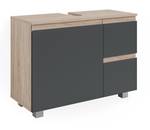 Waschbeckenunterschrank J-Shape 40119 Anthrazit - Eiche Sonoma Dekor