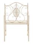 Chaises de jardin Punjab Lot de 2 Blanc crème