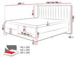 Boxspringbett Tango Grau - Breite: 164 cm