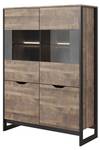 Vitrine ARDEN Braun - Grau - Holzwerkstoff - 108 x 150 x 39 cm