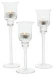 Glas-Kerzenhalter 3er Set Glas - 5 x 18 x 5 cm