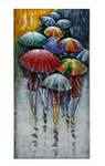 Tableau métallique 3D Umbrella Colors Métal - 50 x 100 x 4 cm