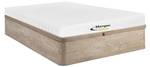 Matelas et sommier coffre STELO Beige - Bois manufacturé - 140 x 30 x 190 cm