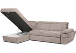 Ecksofa RATLO links Beige - Ecke davorstehend links - Longchair davorstehend links - Ottomane davorstehend rechts